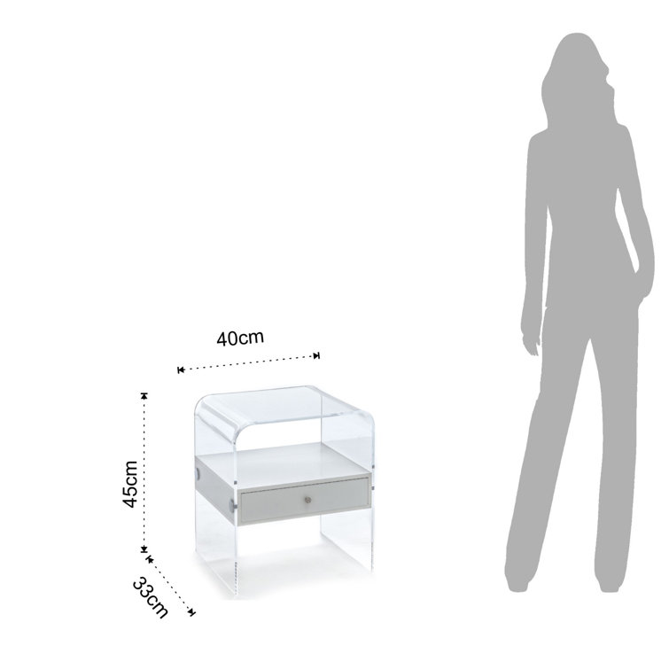 Tomasucci Glass Bedside Table Wayfair.co.uk